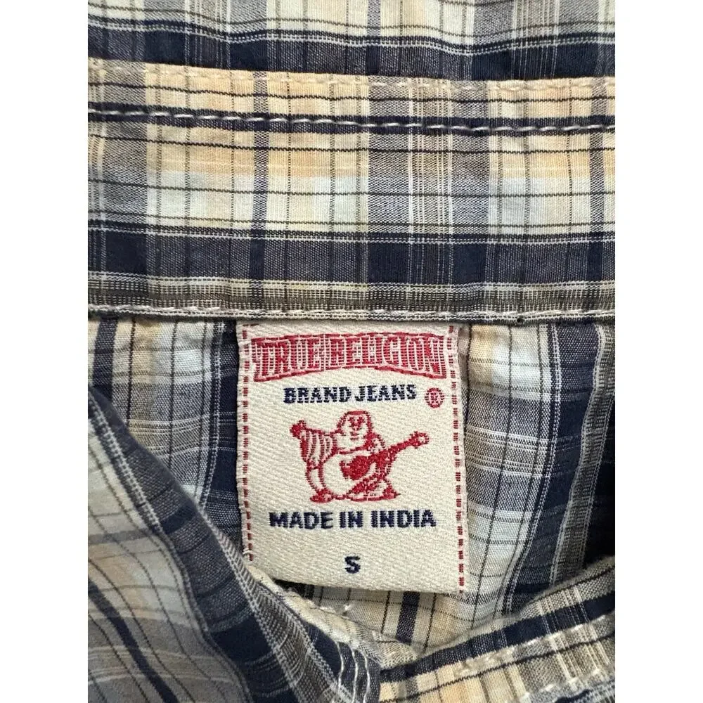 true religion western shirt large snap button Men’s Sz Small